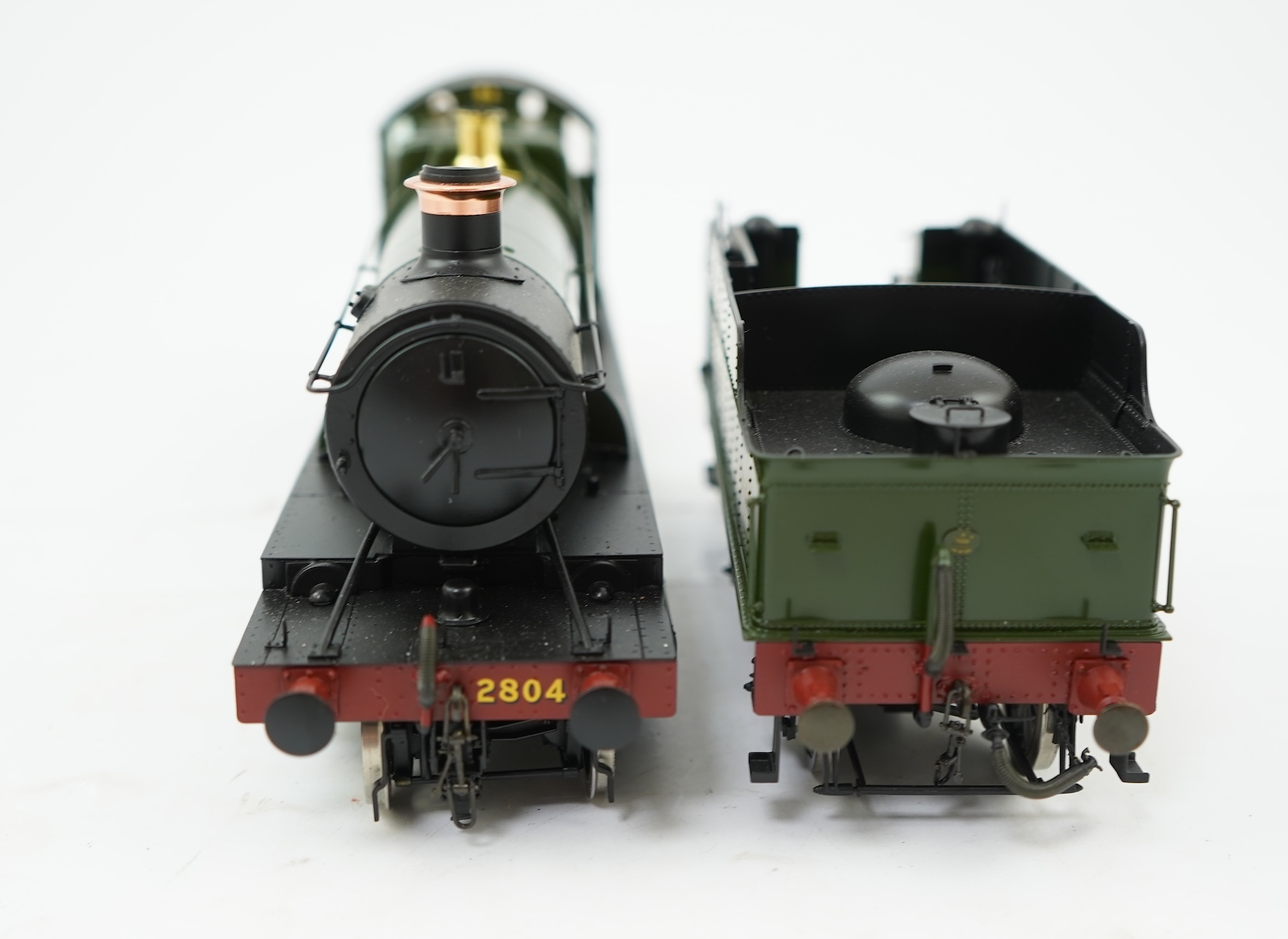 An 0 gauge Masterpiece Models model of GWR Class 28xx, 2804, 2-8-0 tender locomotive, powered for two rail operation, with original box.